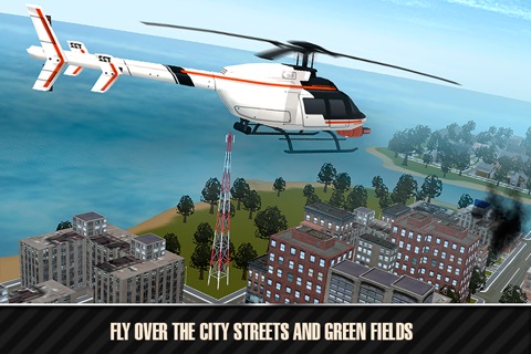 Emergency Fire Helicopter Simulator 3D Full screenshot 2