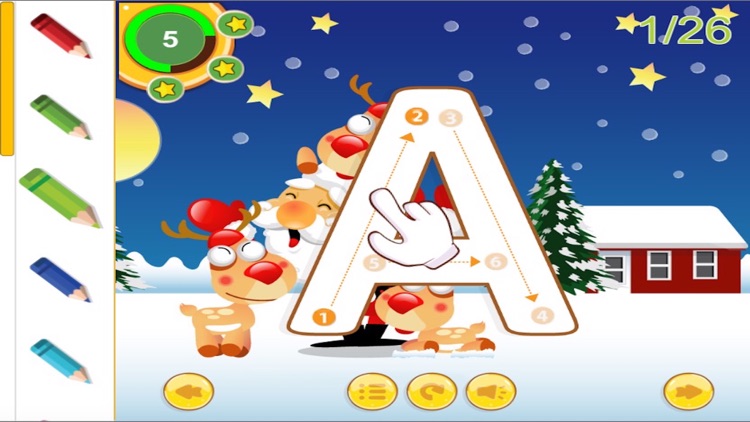 ABC Alphabet Tracer Santa Claus song game for baby