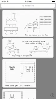 ascii cows iphone screenshot 1