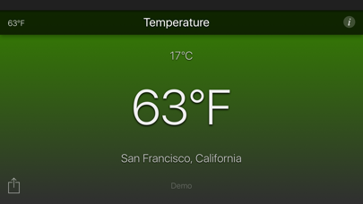 Temperatur App-Screenshot