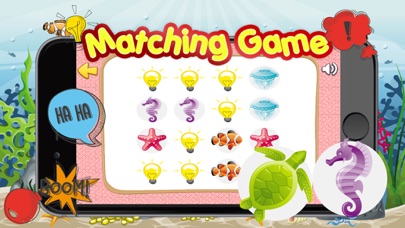 Find the Pair Sea Animals Free Matching Kids Games screenshot