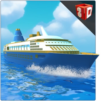 Cruiseschip simulator 3D - Sail mega boot op zee te halen & drop passagiers van Island