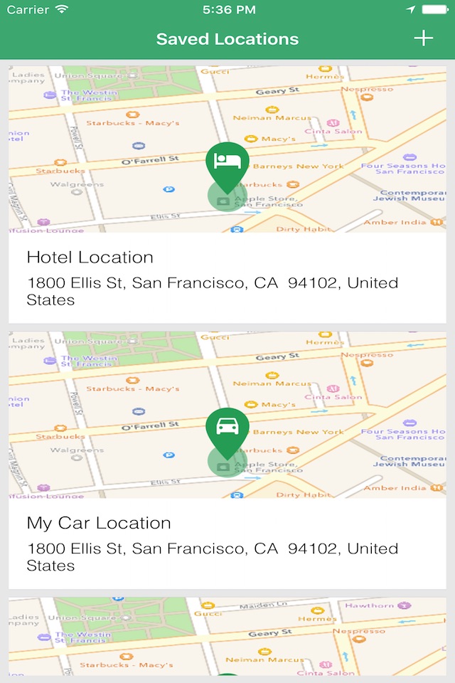 Simple Location Tracker - Track and Find Car Parking with GPS Map Navigation screenshot 2