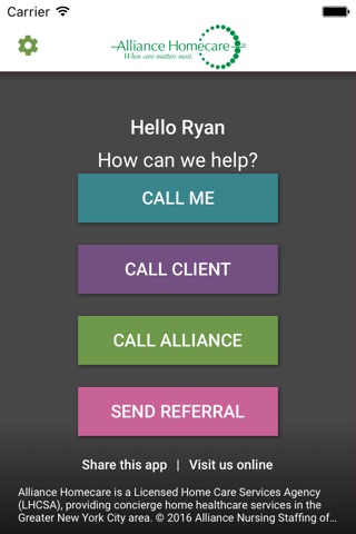 Alliance Homecare Referral screenshot 2