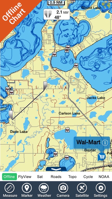 Fort Peck lake map - Montana GPS fishing charts screenshot 3