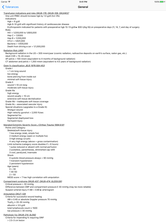Screenshot #6 pour Tolerances: An Orthopaedic Reference Manual