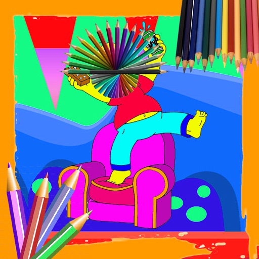 Coloring For Kids Game Homer Simpson Version