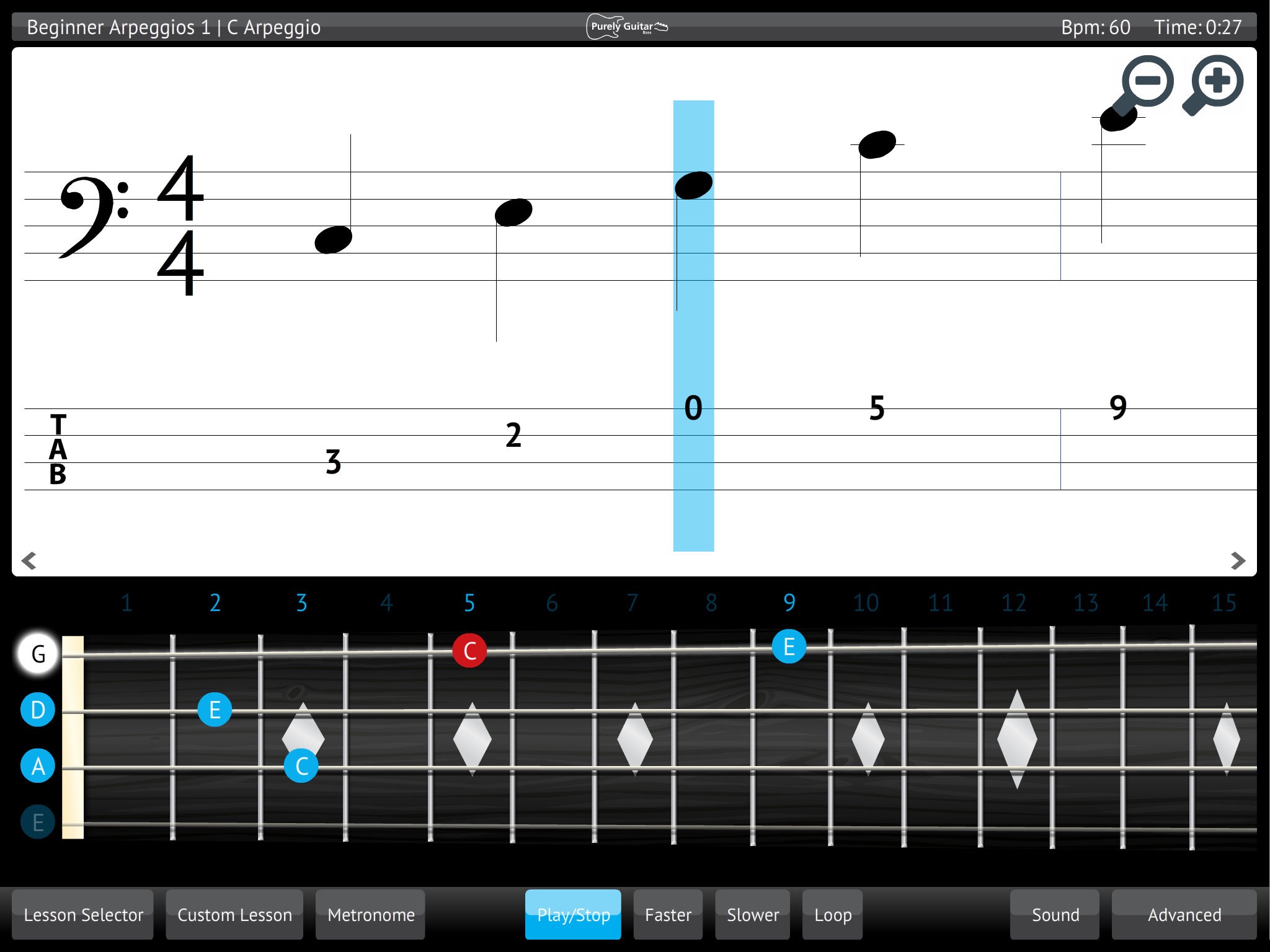 Learn & Practice Bass Guitar Lessons Exercises screenshot 3