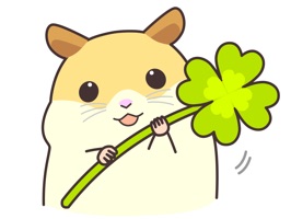 Cute gesture of hamster is now stamp