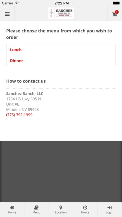 Sanchez Ranch Online Ordering
