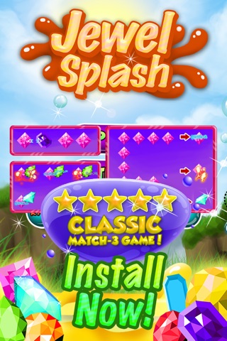 Jewel's Splash Match-3 - diamond game and kids digger's mania us free screenshot 4