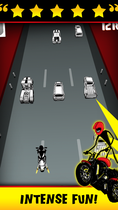 A Stickman Street Bike Motorcycle Highway Race screenshot 2