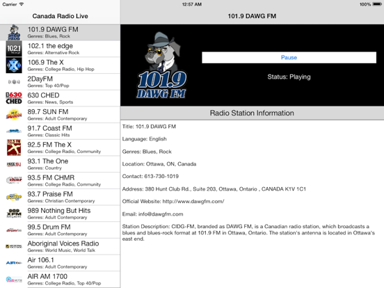 Screenshot #4 pour Canada Radio Live