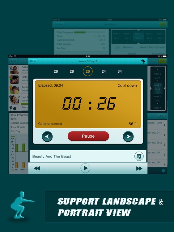 Squats Coach Pro for iPad - Do 200 Squats