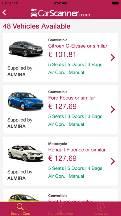Screenshot #3 pour Rent a car - Carscanner.com.tr