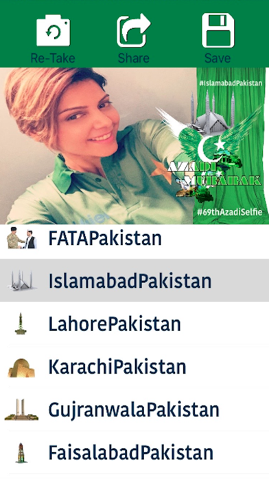 69th Azadi Selfie Camera-Show Your Patriotism and Support Pakistan HD free camのおすすめ画像3
