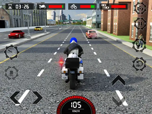 Screenshot 5 Policía Bici Crimen Perseguir 3D Pistola Tirador iphone