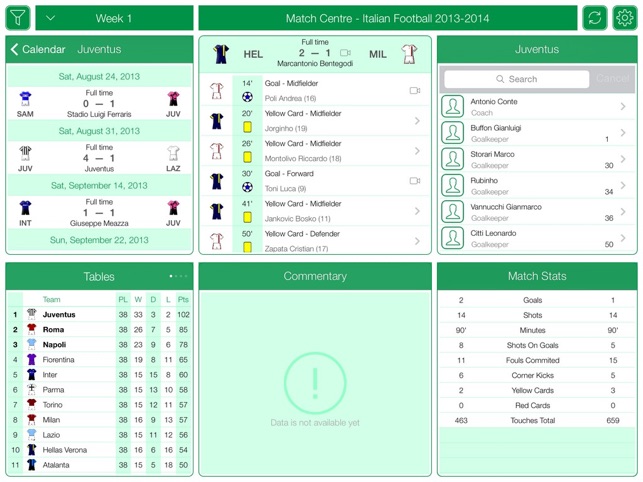 Italian Football Serie A 2013-2014 - Match Centre(圖2)-速報App