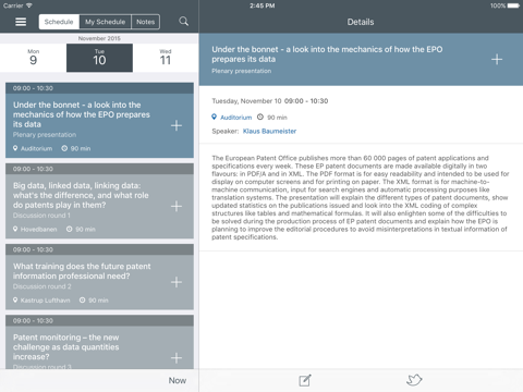 Screenshot #4 pour EPO Patent Information Conference