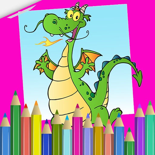 My Pet Dragon Coloring Book For Kids : Learn To Paint Little Dragon Cartoon And Monster Picture Free iOS App