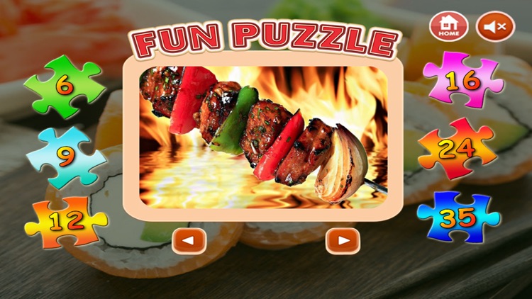 Food Jigsaw - Learning fun puzzle game