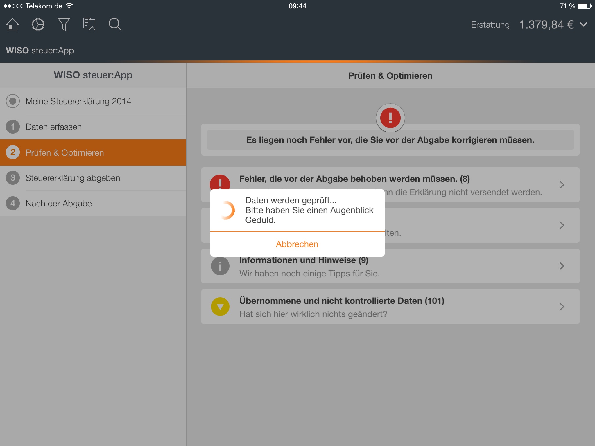 WISO steuer:App 2015 screenshot 3