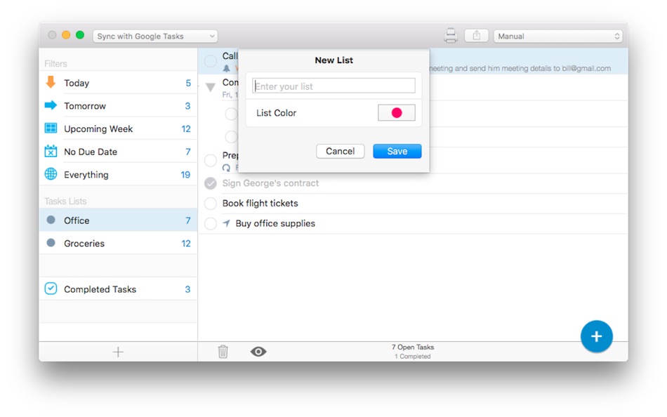 #4. gTasks - for Google Tasks (macOS) 来自: JulyApps Ltd