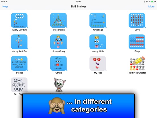 SMS Smileys - Emoji Smile Pics iPad app afbeelding 3