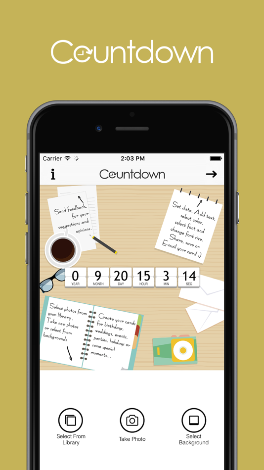 Countdown for Wedding,Vacation,Christmas,Graduation,Baby,Concert,Birthday - 2.0 - (iOS)