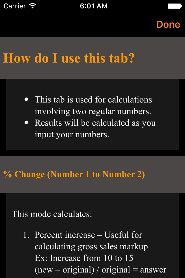 PercentDiff - the Shaolo Percent and Percentage Calculator screenshot 2