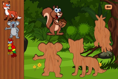 Jungle Animals Jigsaw Puzzles for preschool kids and toddlers - learn matching pieces and eye coordination screenshot 2