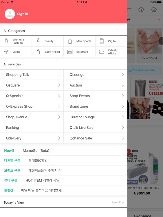 Qoo10 Global for iPad