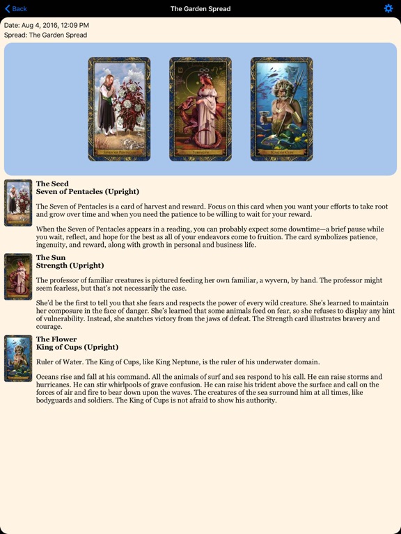 Wizards Tarot iPad screenshot 4 - Entertainment app