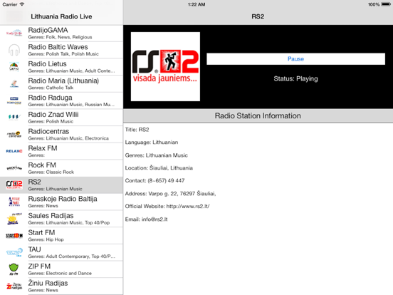 Screenshot #6 pour Lithuania Radio Live Player (Lietuva radijo)
