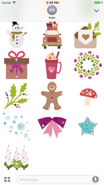X-mas Glitter Sticker screenshot-4