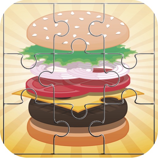 Food Burger Jigsaw - Cooking Puzzles games for adults and kid free app icon
