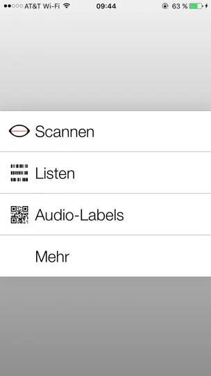 Screenshot von Digit-Eyes auf dem iPhone 1