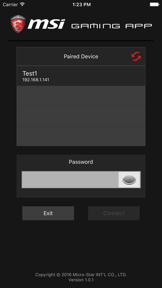 MSI GAMING APP screenshot
