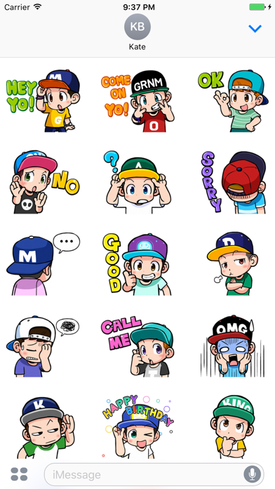 Screenshot #1 pour Naughty Boy - Cute stickers for iMessage