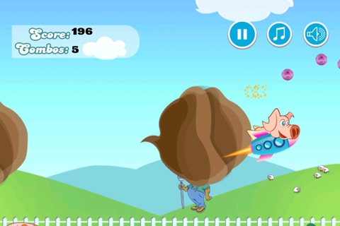 Cute Magical Flying Pig Race - cool sky bouncing racing game screenshot 2