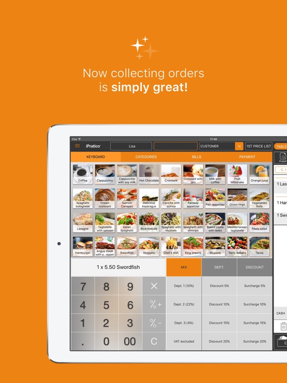 iPratico POS PRO Restaurant app screenshot