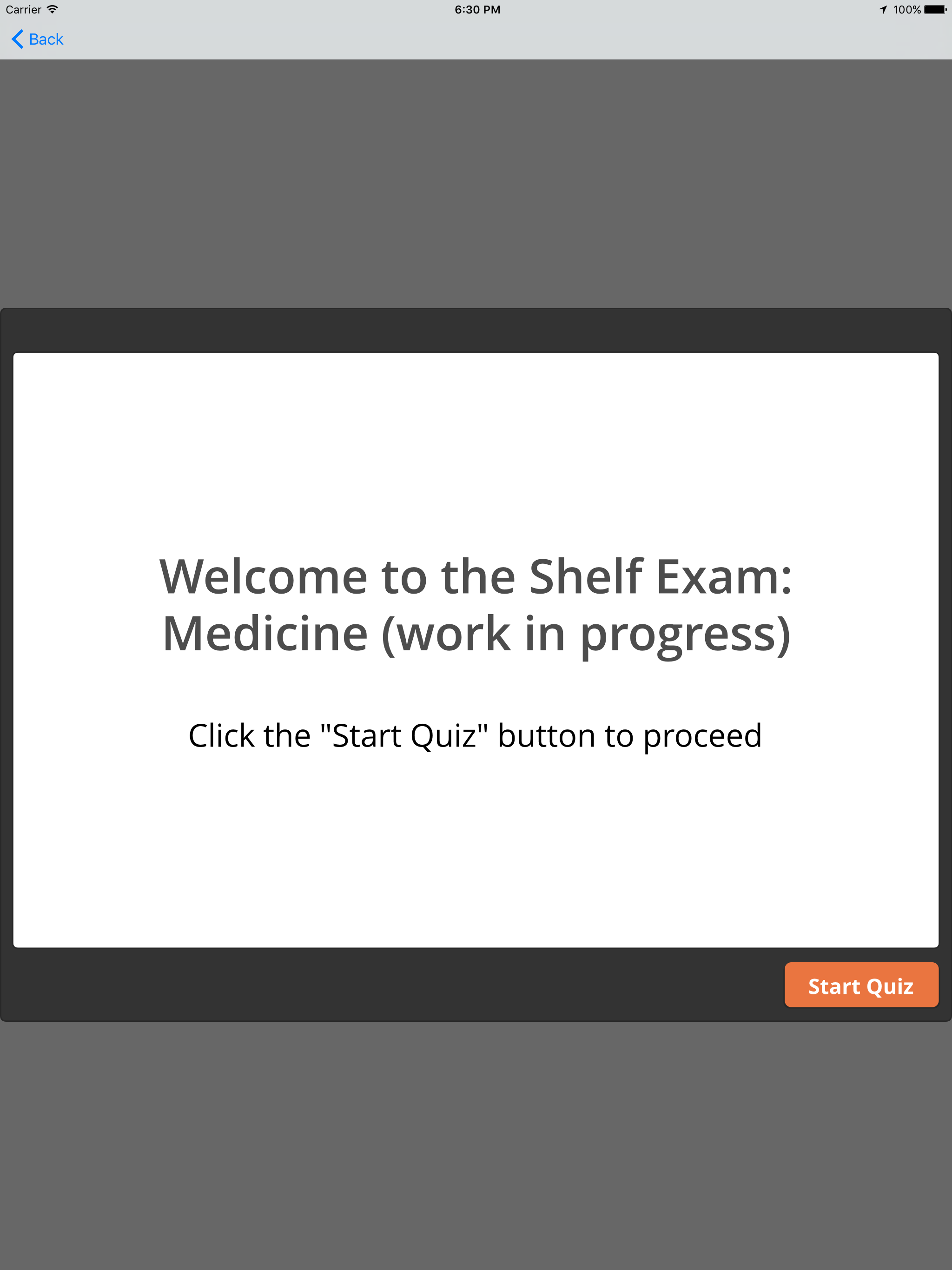 Shelf Exam: Internal Medicine