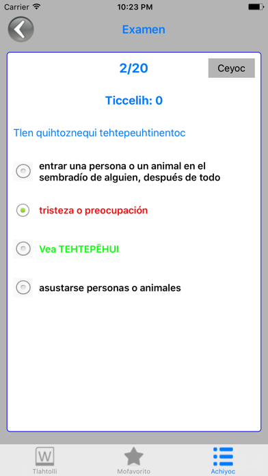 Totlahtol Nahuatl iPhone screenshot 5 - Education app