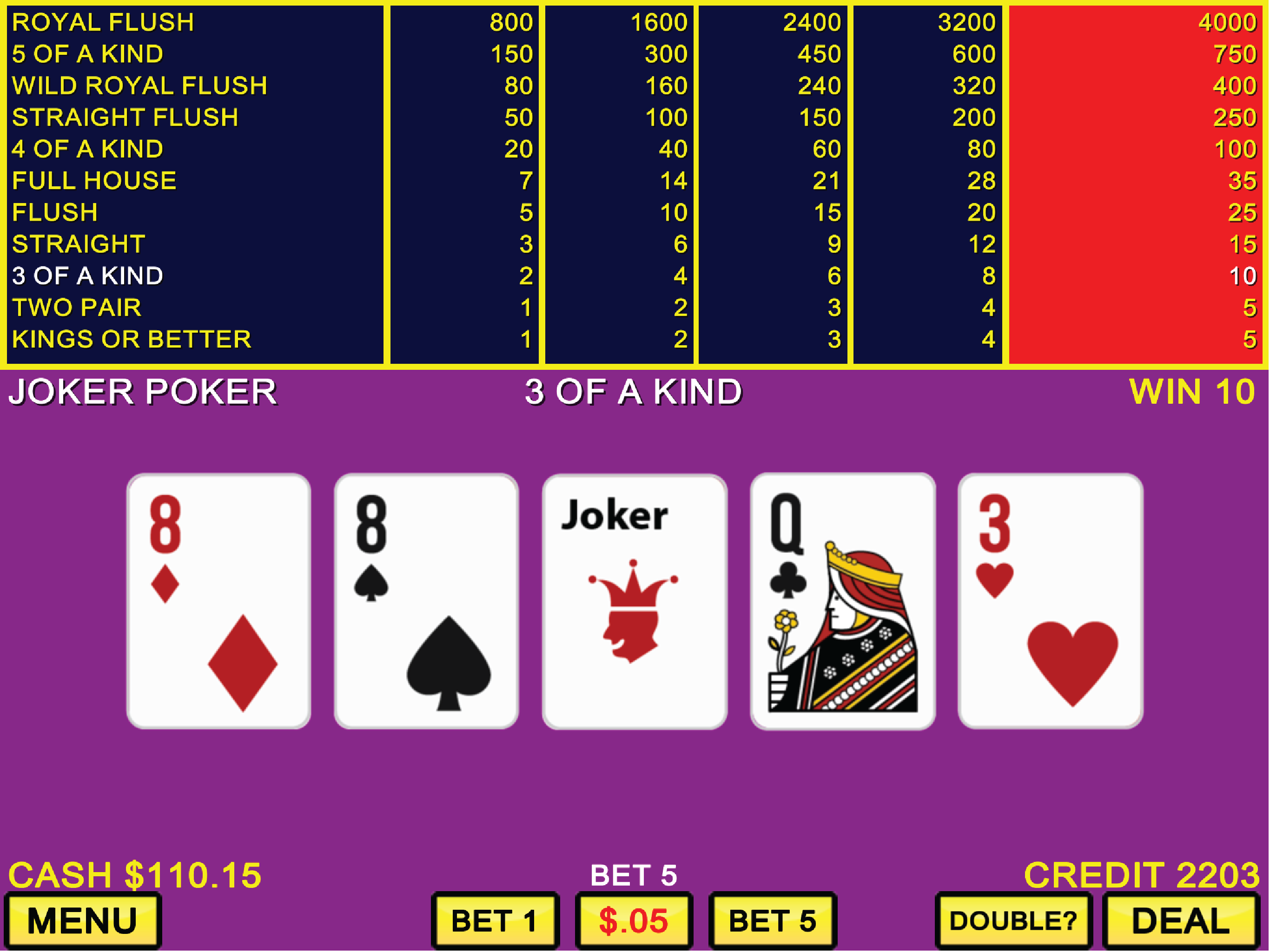 Joker's Wild Video Poker Casino screenshot 6