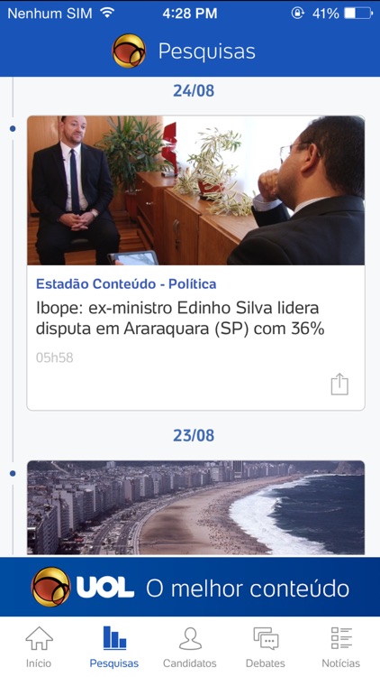 UOL Eleições 2016 - Candidatos e apuração de votos