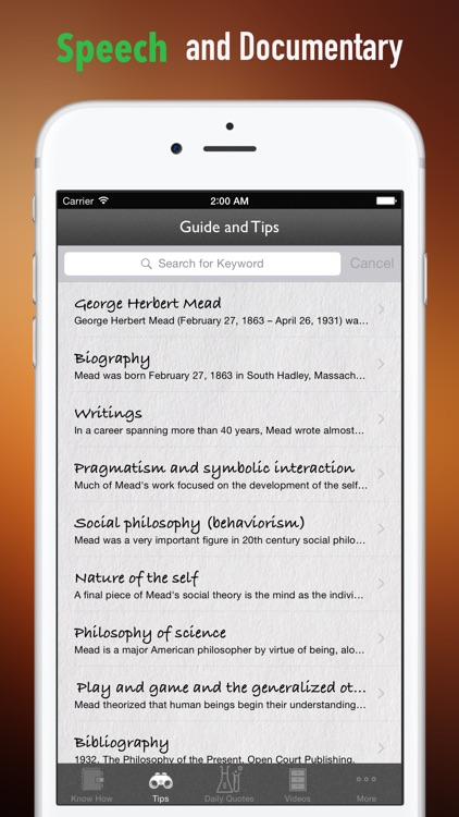 Biography and Quotes for George Herbert Mead: Life with Documentary screenshot-3