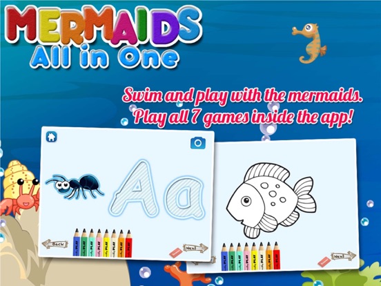 Screenshot #4 pour Mermaid Princess Coloring Book for Kids
