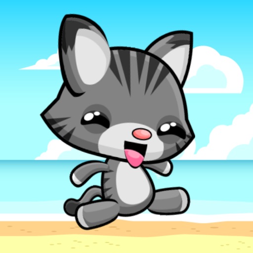 Cute Kitty Beach Adventure Icon