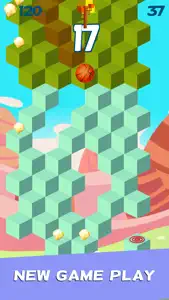 Cube Skip Ball Games - Reach up high in the sky play this endless blocks stacking free screenshot #3 for iPhone