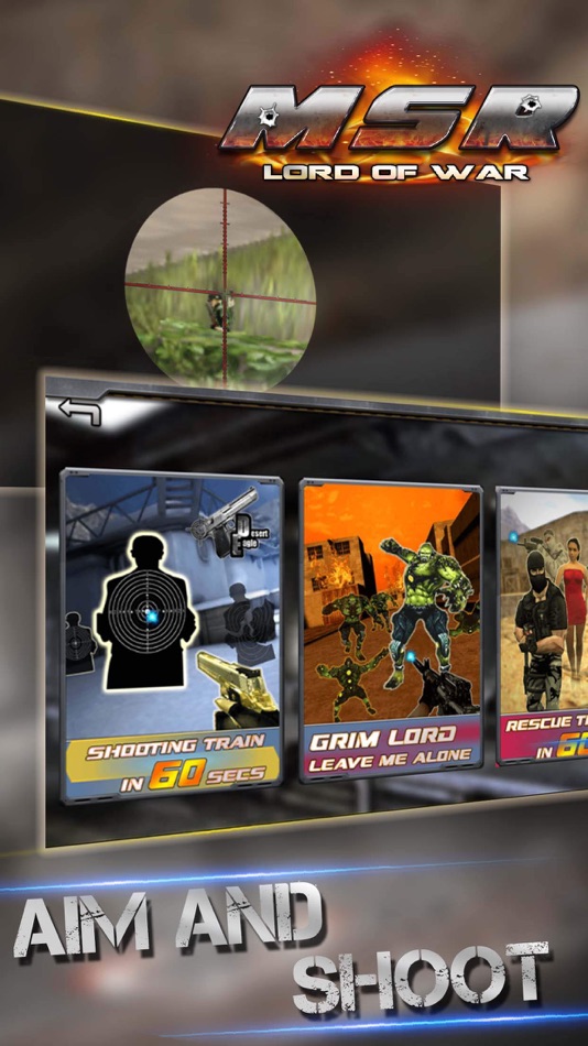 #3. MSR Remington Sniper Rifle Simulator with Mini Shooting Game for Free Lord of War by ROFLPlay (iOS) Podle: 震宇 张